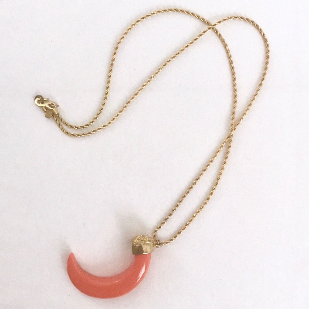 Kenneth Jay Lane Tusk Pendant Necklace